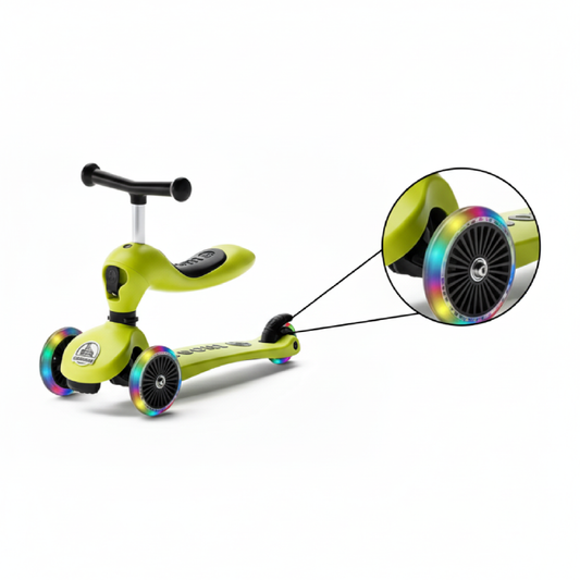 Coochi 2-in-1 Convertible Balance Bike and Scooter, Suitable for Children 1–6 Years