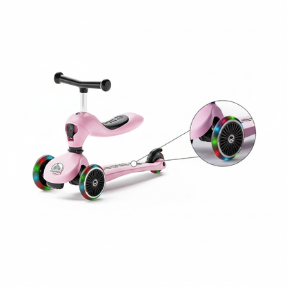 Coochi 2-in-1 Convertible Balance Bike and Scooter, Suitable for Children 1–6 Years