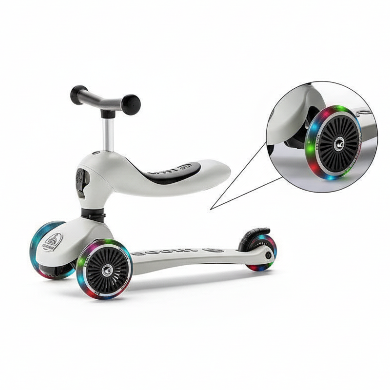 Coochi 2-in-1 Convertible Balance Bike and Scooter, Suitable for Children 1–6 Years