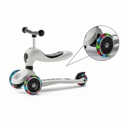 Coochi 2-in-1 Convertible Balance Bike and Scooter, Suitable for Children 1–6 Years