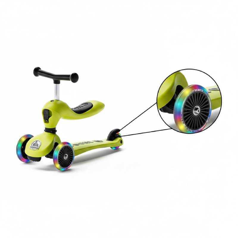 Coochi 2-in-1 Convertible Balance Bike and Scooter, Suitable for Children 1–6 Years
