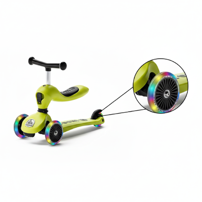 Coochi 2-in-1 Convertible Balance Bike and Scooter, Suitable for Children 1–6 Years