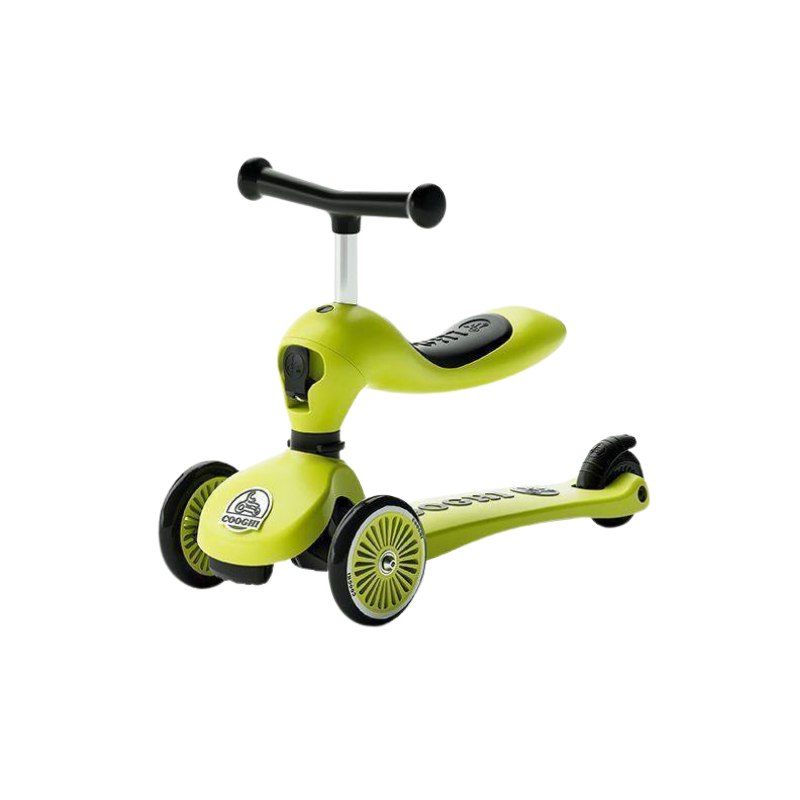 Coochi 2-in-1 Convertible Balance Bike and Scooter, Suitable for Children 1–6 Years