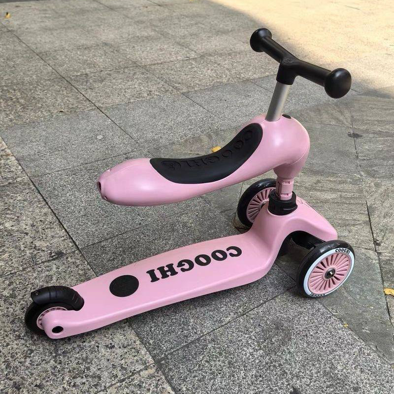 Coochi 2-in-1 Convertible Balance Bike and Scooter, Suitable for Children 1–6 Years