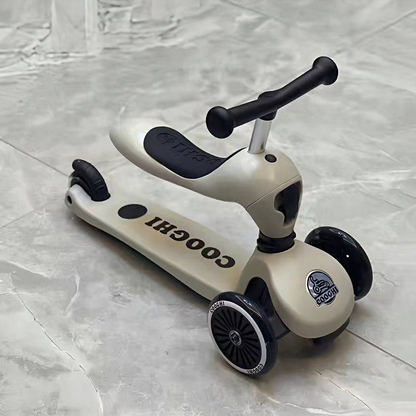 Coochi 2-in-1 Convertible Balance Bike and Scooter, Suitable for Children 1–6 Years